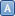 Set foreground color The foreground icon, a white "A" on a blue background.